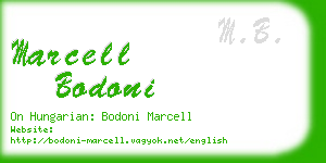 marcell bodoni business card